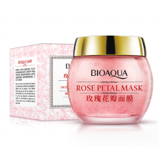 Нічна гелева маска для обличчя Bioaqua Rose Petal Mask, з екстрактом троянди, 120 г