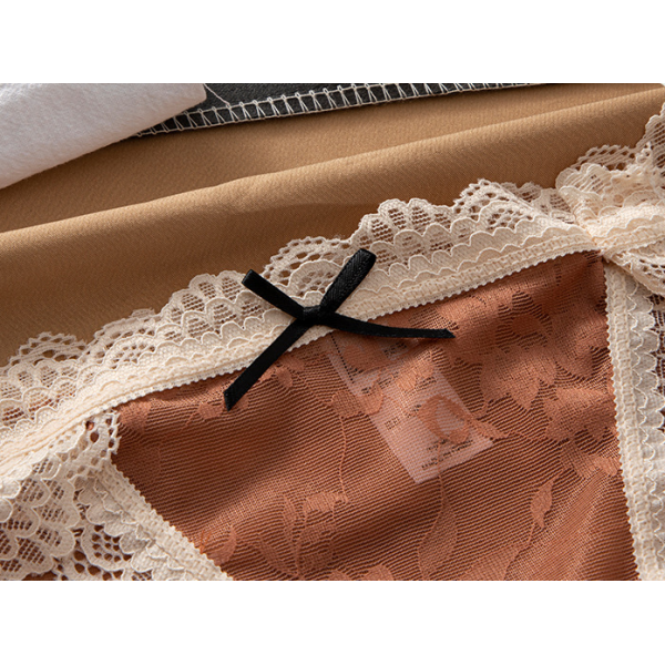 Трусики жіночі бавовняні з мереживом, трусики на підлітка, чорні, розмір М