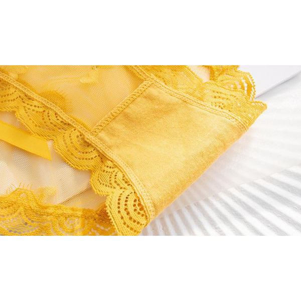 Трусики хлопковые женские, кружевные трусики, черные, размер М