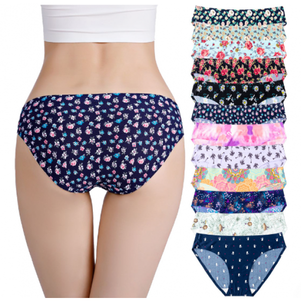 Трусики женские нейлоновые, женские трусики слипы с принтом, размер S